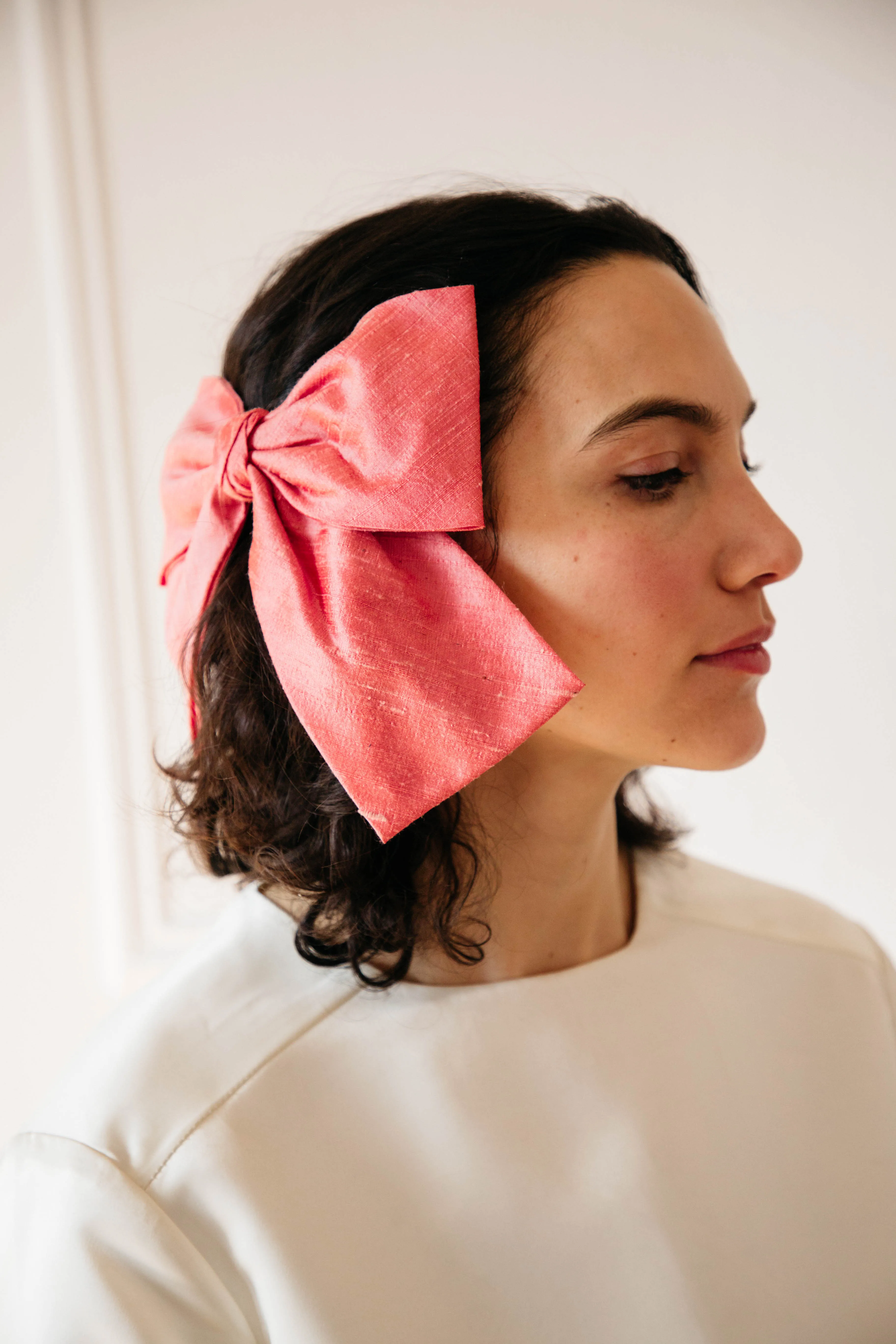 Kitka Hair Bow - Coral