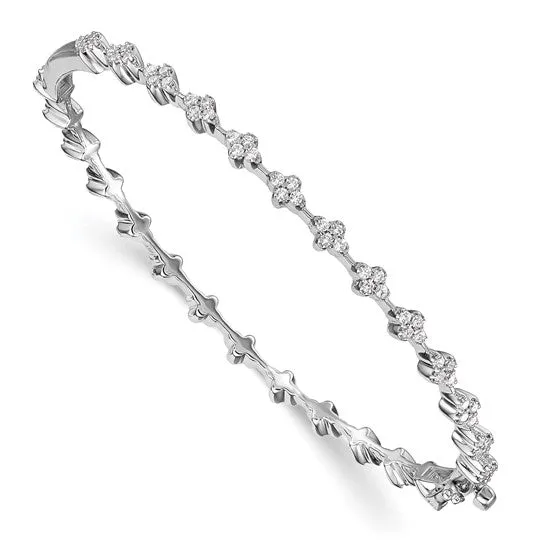 Lab Grown Diamond Hinged Bangle Bracelet