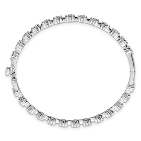 Lab Grown Diamond Hinged Bangle Bracelet