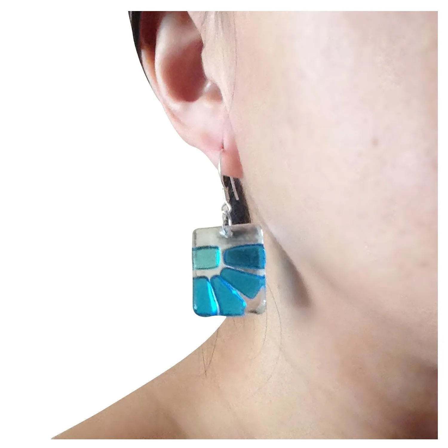 LAMA Glass Earrings - Navy