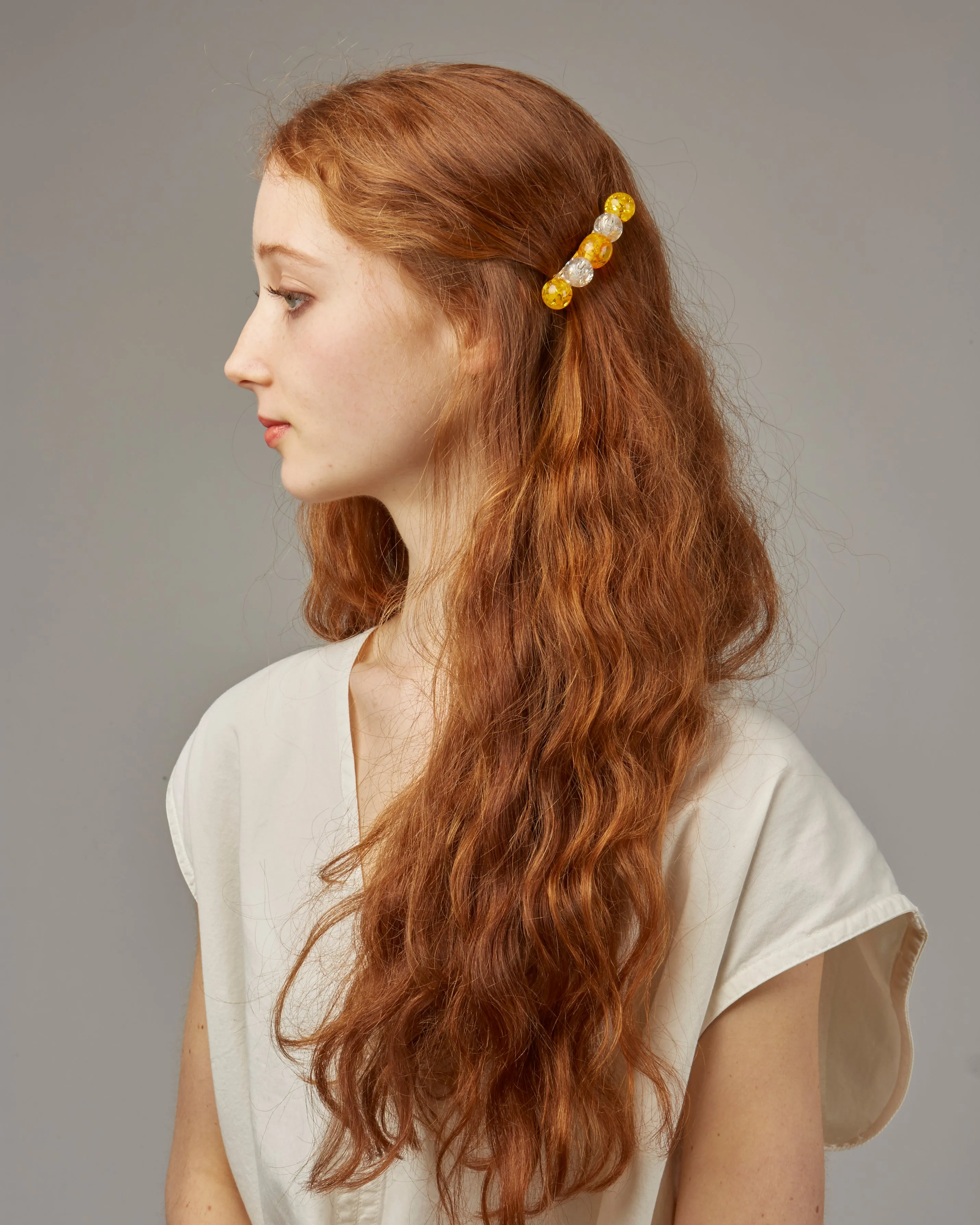 Lulu barrette in amber