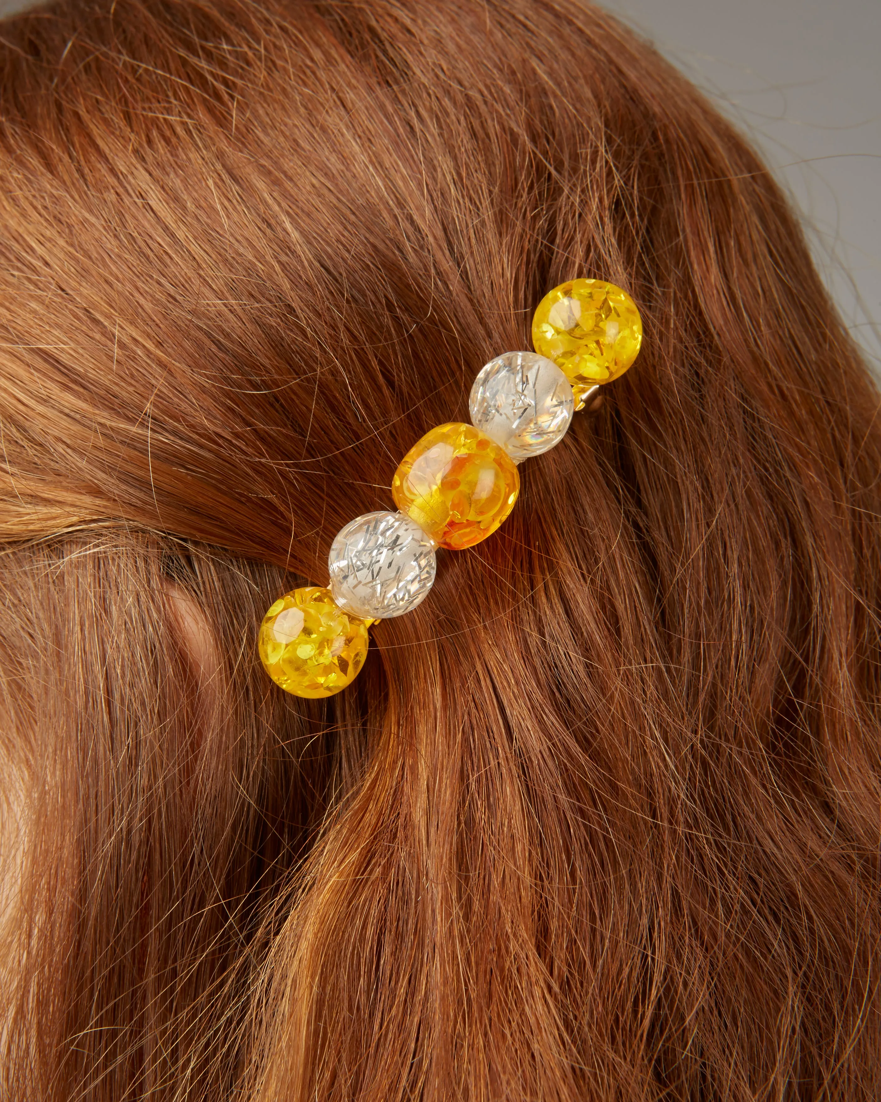 Lulu barrette in amber