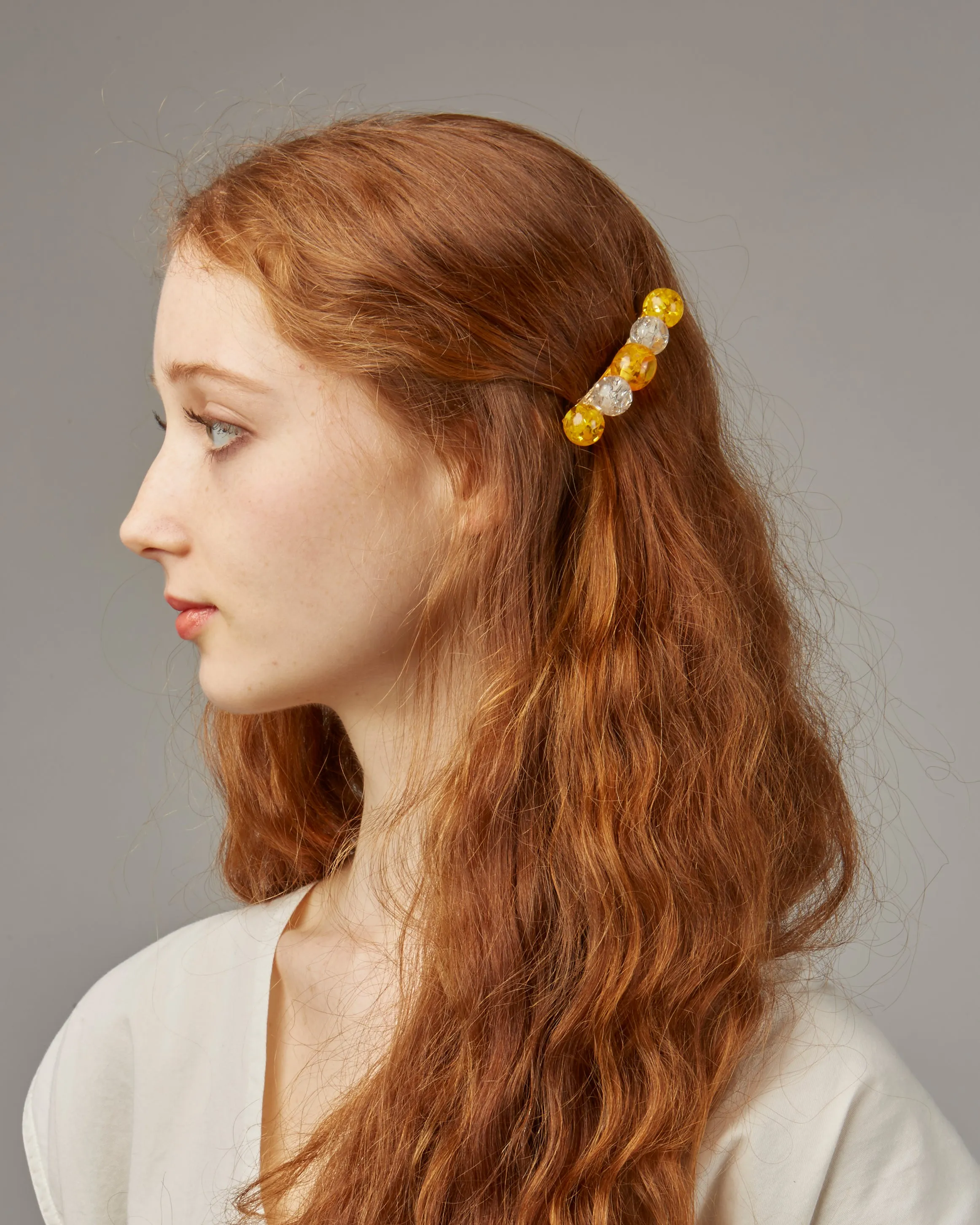 Lulu barrette in amber