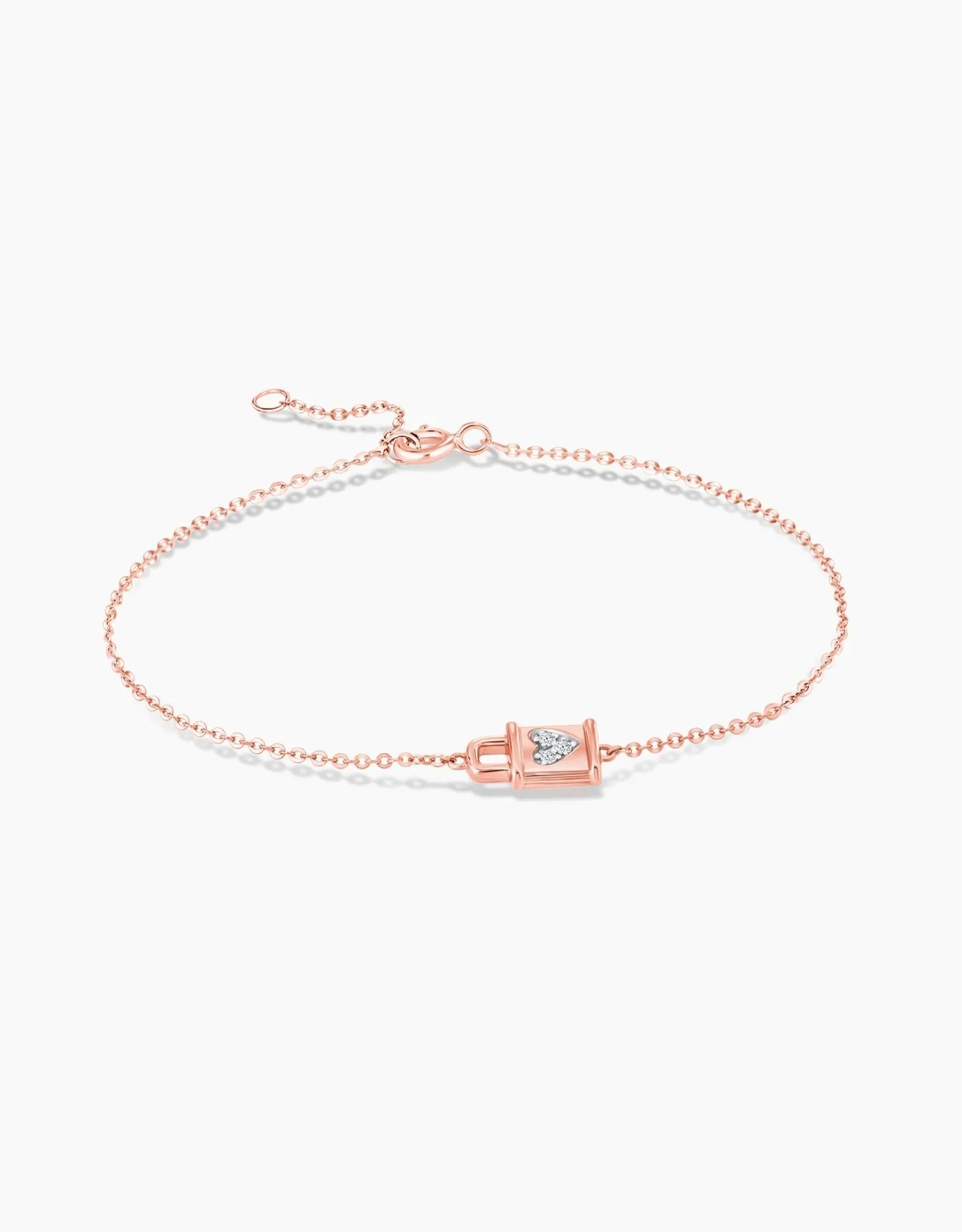 LVC Cheri Petit Heart Lock Diamond Bracelet