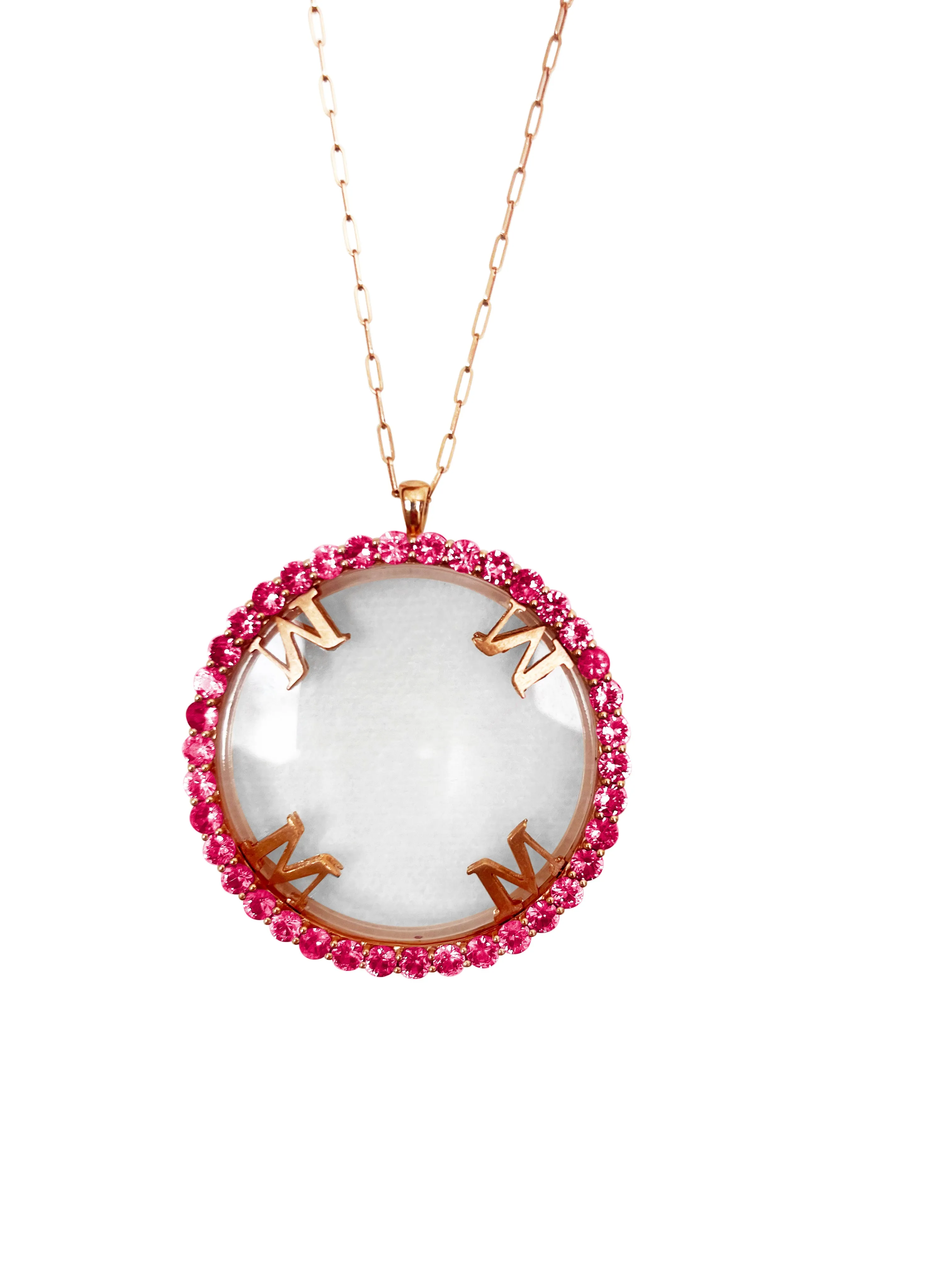 Magnifique Necklace Rose Gold with Ruby