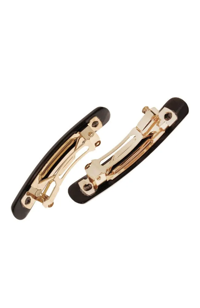 Mini Rectangle Barrette Pair - Classic