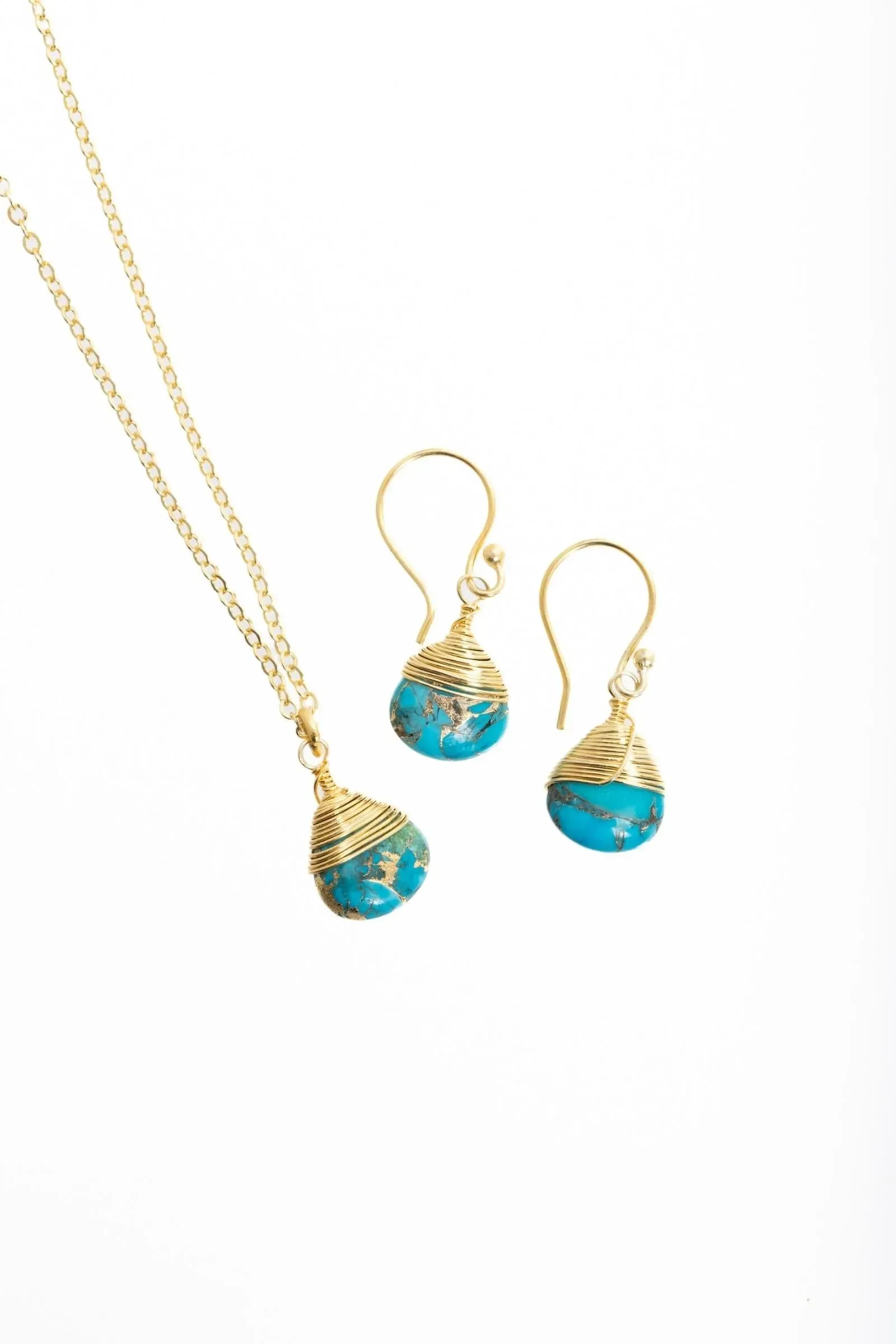 Mojave Raindrop Mini Earring And Necklace Set