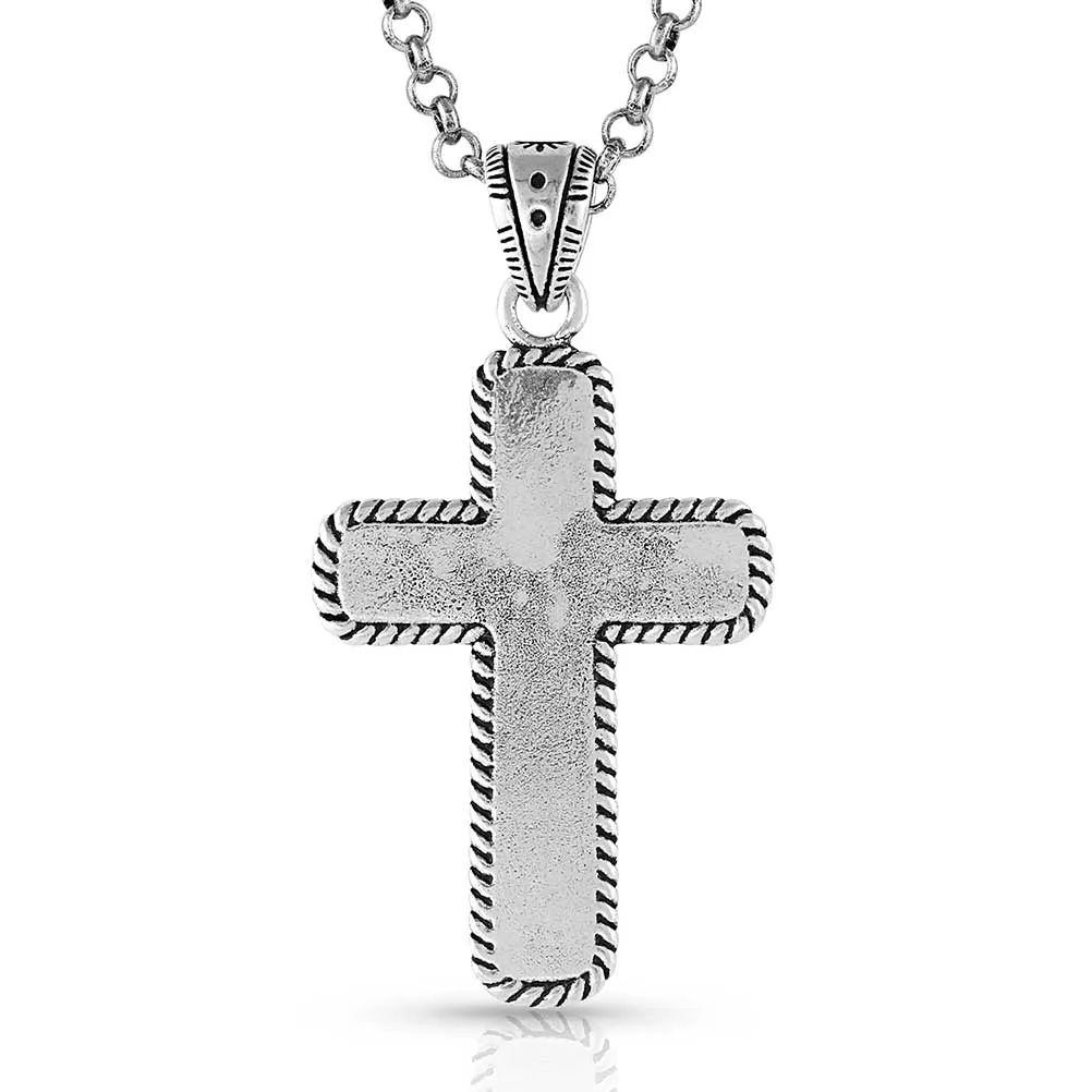 Montana Silversmiths | Necklace | Faith on Point Turquoise Cross