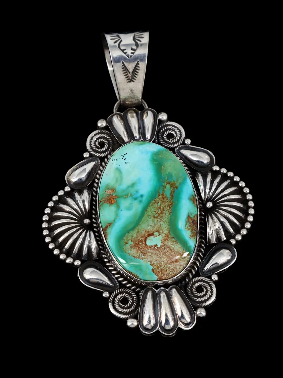 Native American Jewelry Natural Royston Turquoise Pendant