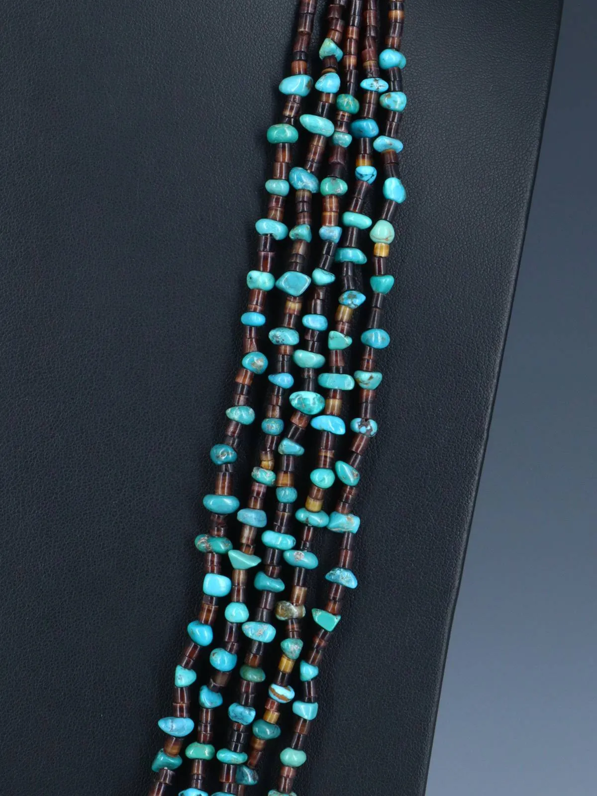 Native American Jewelry Shell Heishi and Turquoise Necklace