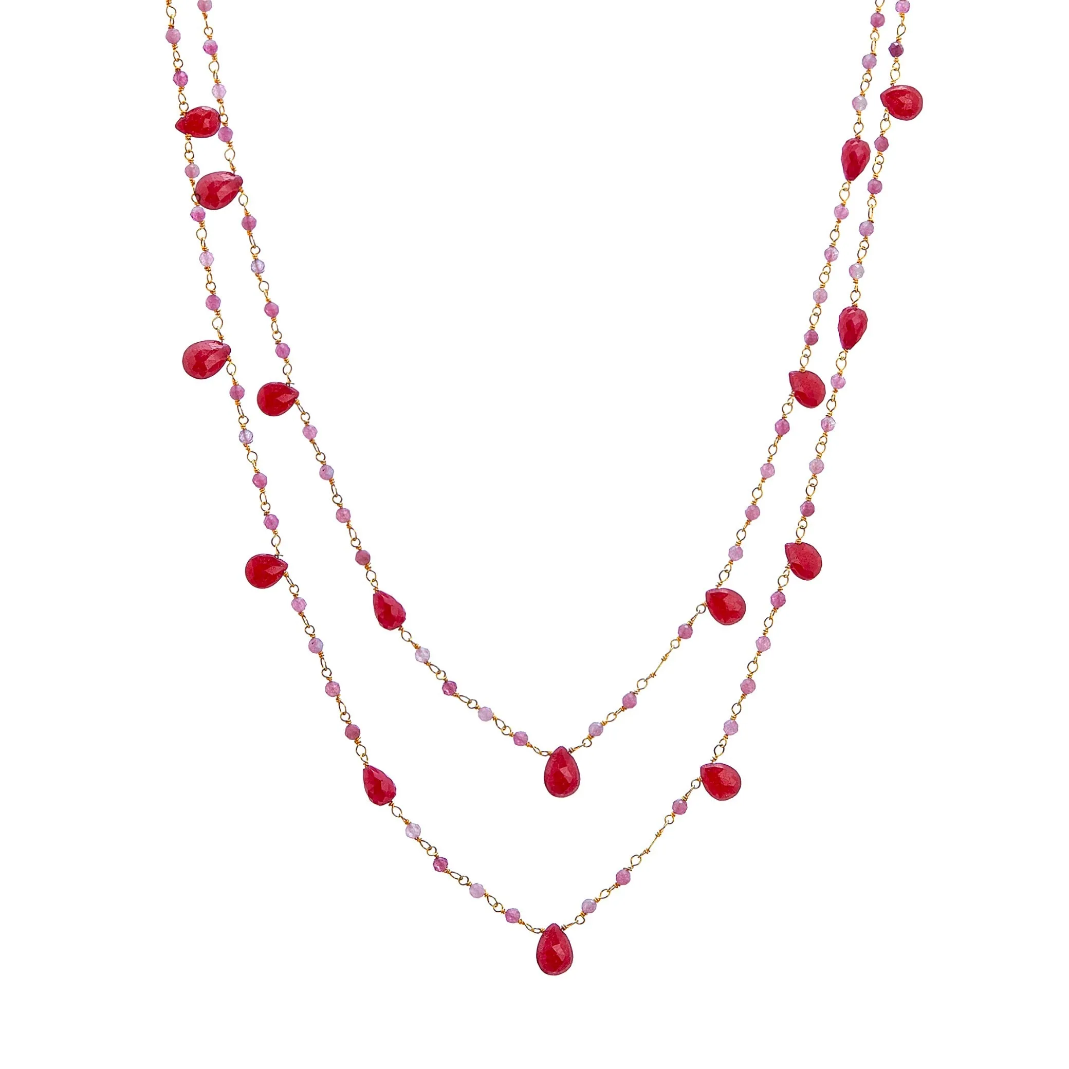 Necklace - Ruby and Tourmaline