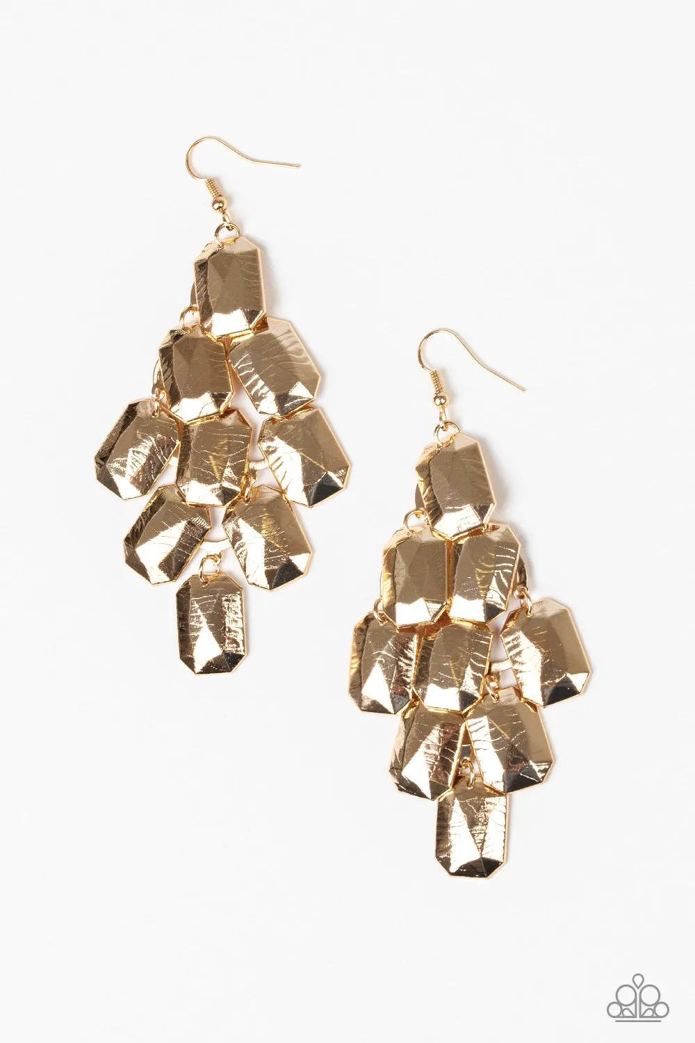 Paparazzi Contemporary Catwalk Earrings Gold