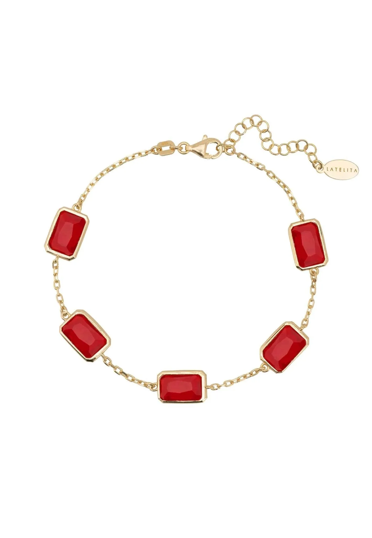 Portofino Bracelet Gold Garnet