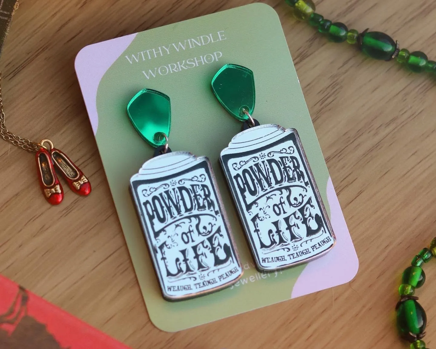 Powder of Life Return to Oz Acrylic Earrings, Laser-Cut Acrylic Jewellery