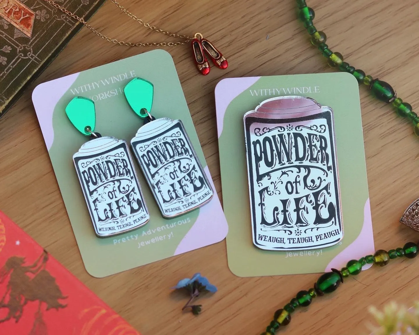 Powder of Life Return to Oz Acrylic Earrings, Laser-Cut Acrylic Jewellery