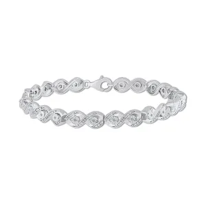 Pre-Owned Kay 1/6ct Diamond Bracelet in Sterling Silver