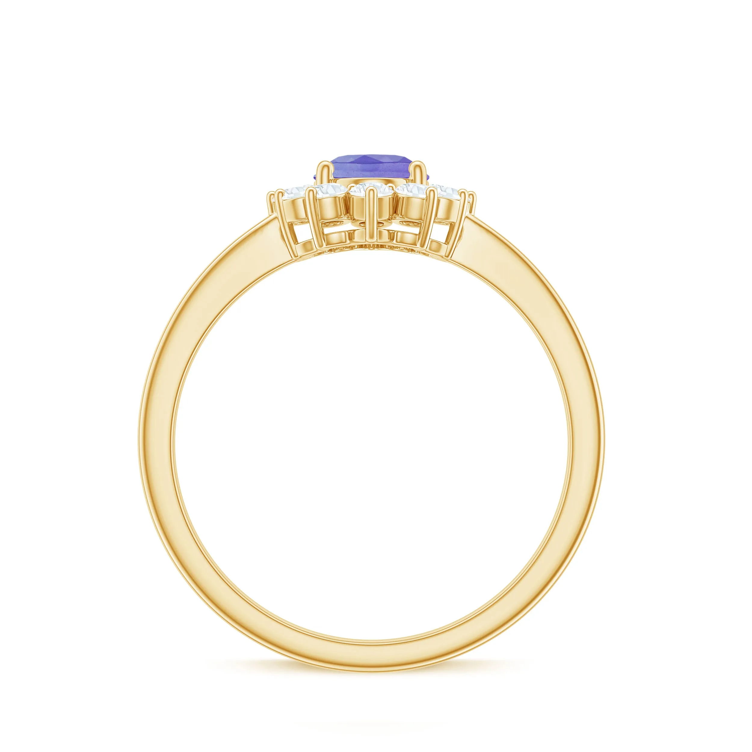 Princess Diana Inspired Tanzanite and Diamond Engagement Ring