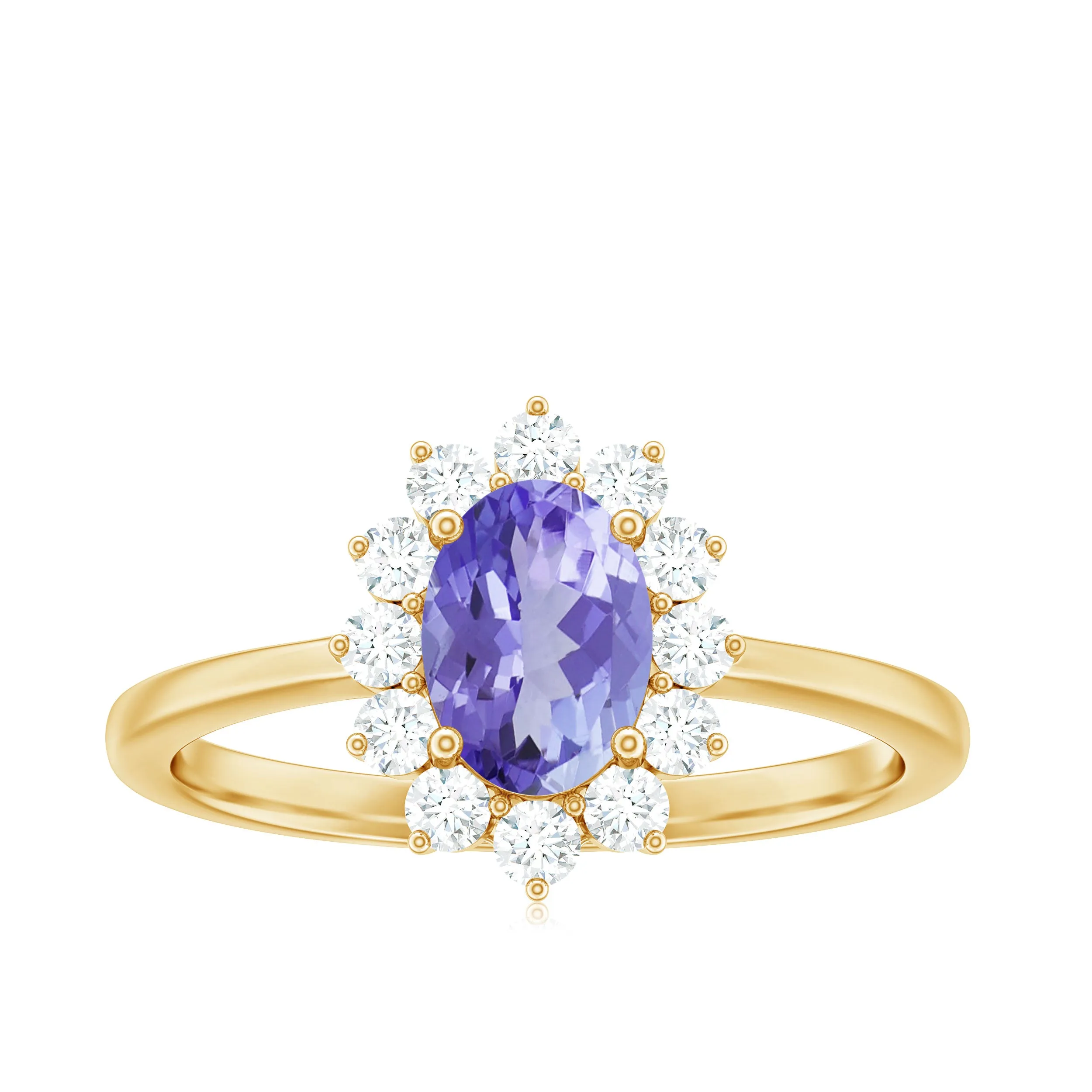 Princess Diana Inspired Tanzanite and Diamond Engagement Ring