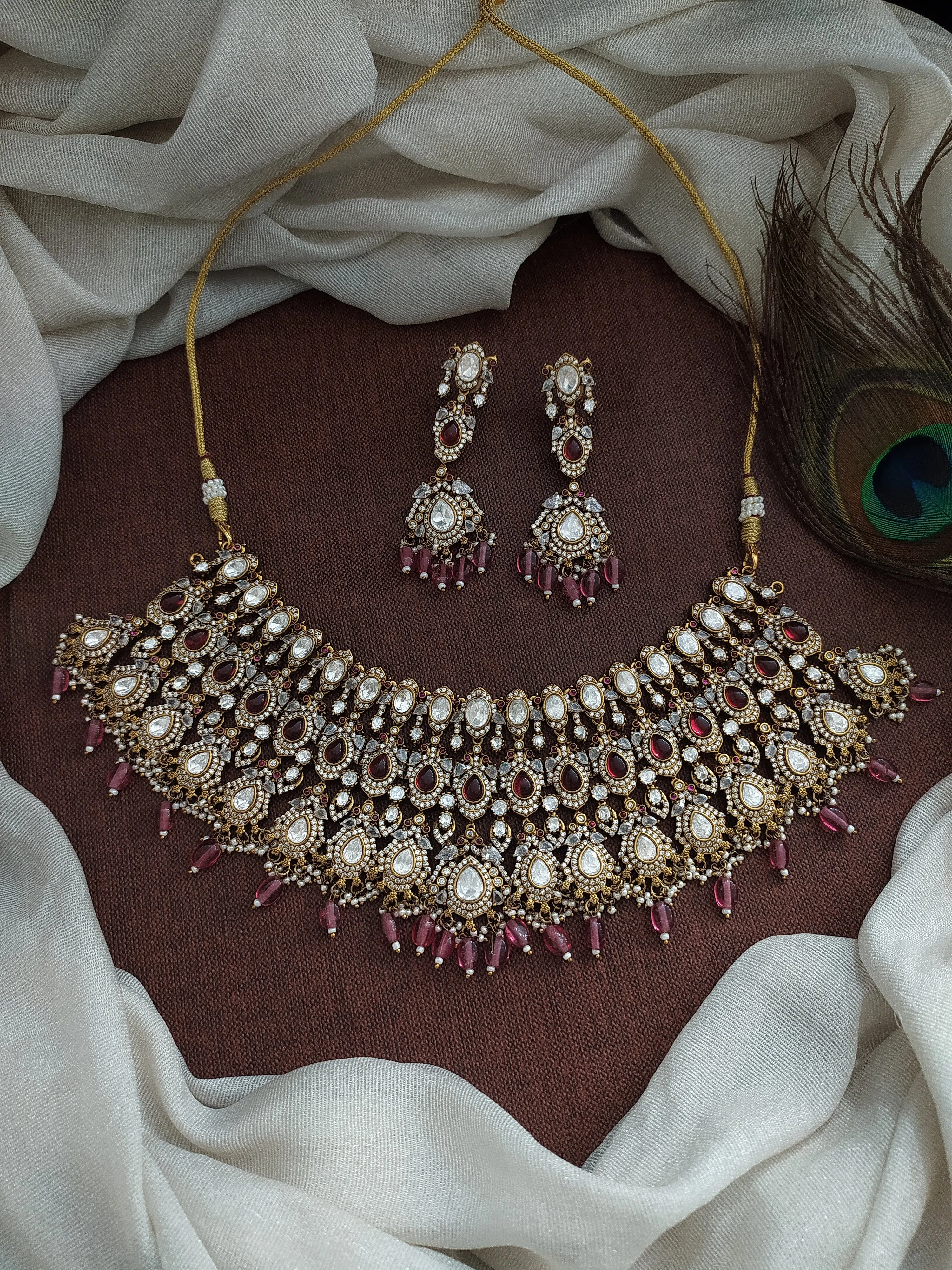 Regal Radiance Bridal Victorian Choker Set