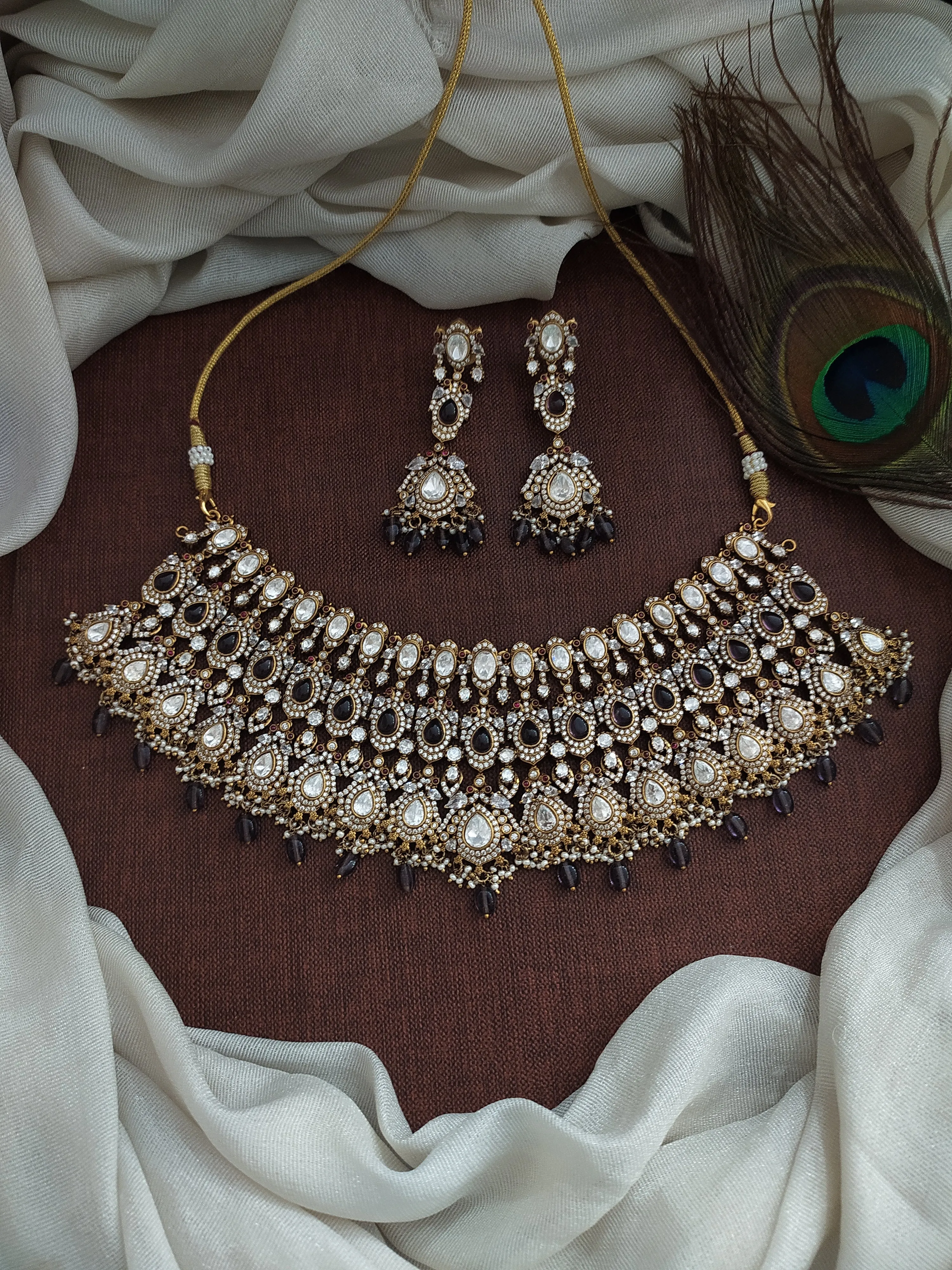 Regal Radiance Bridal Victorian Choker Set