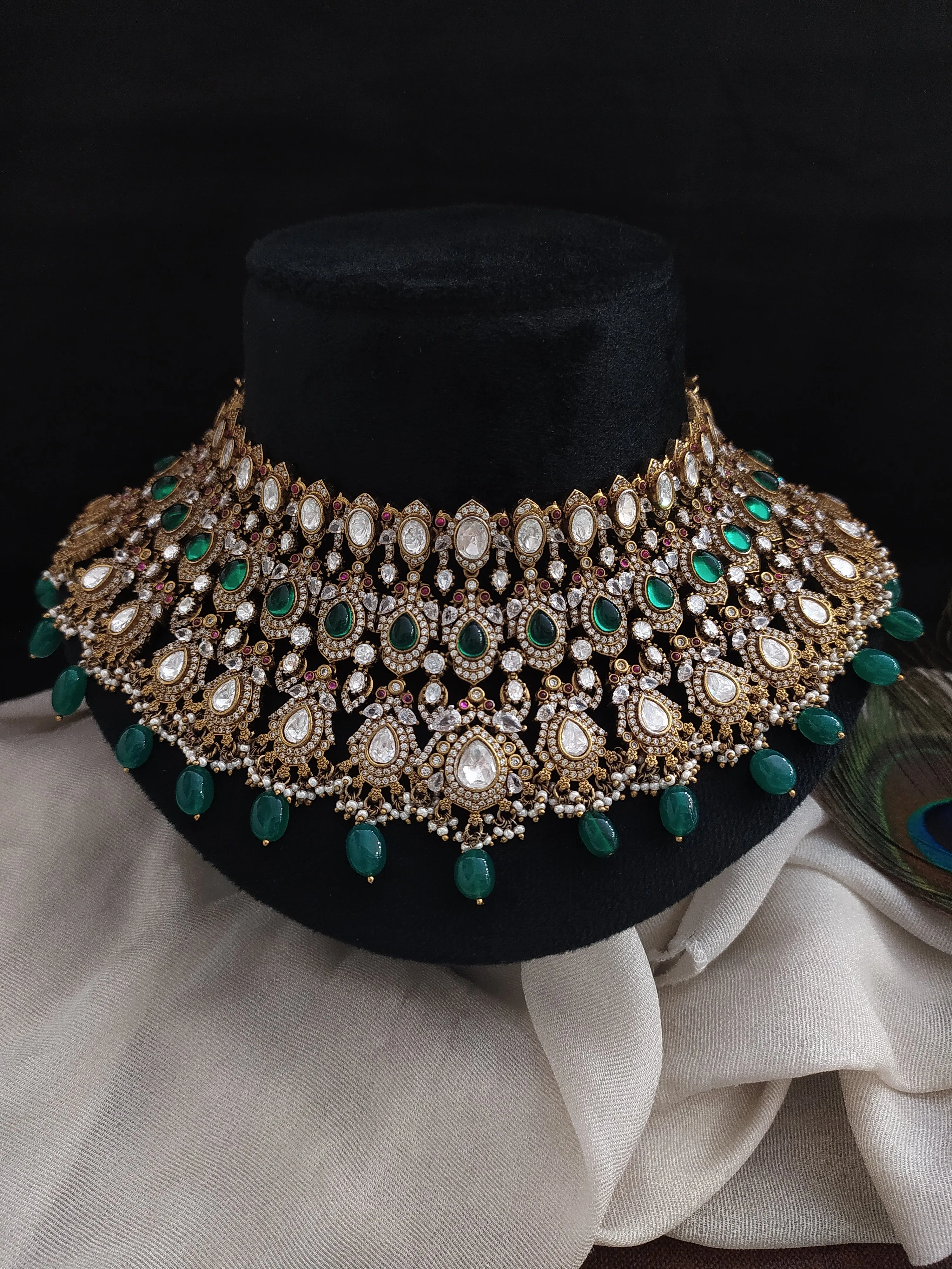 Regal Radiance Bridal Victorian Choker Set