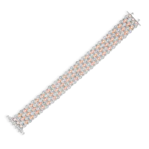 Rose & White Gold Diamond Bracelet