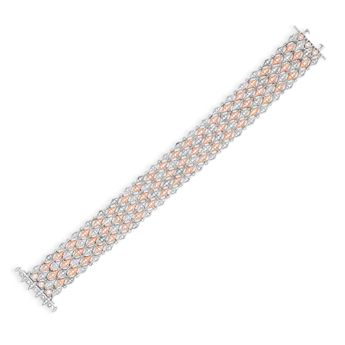 Rose & White Gold Diamond Bracelet