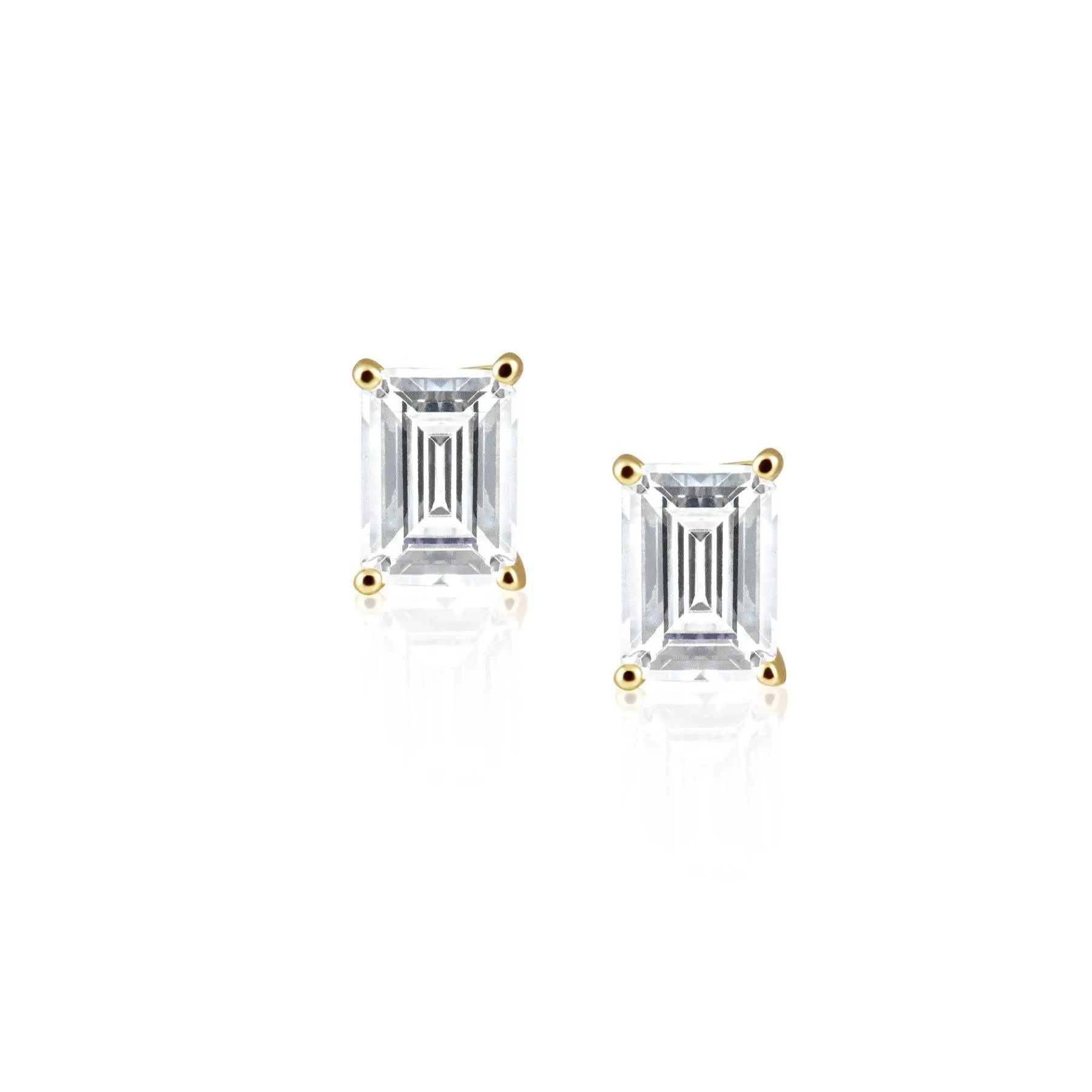 Sahira Jewelry Design - Katie Emerald Cut Studs