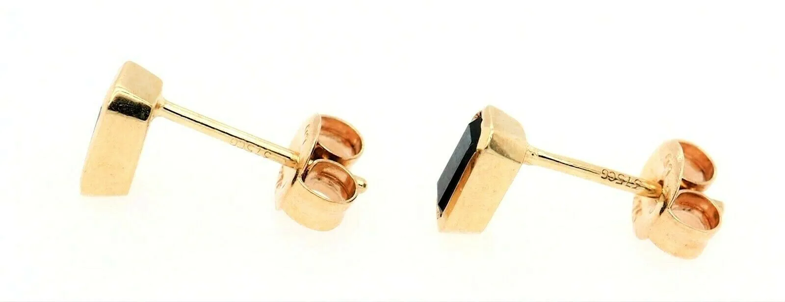 Sapphire & 9ct Yellow Gold Stud Earrings Fine Jewellery Pierced Ears