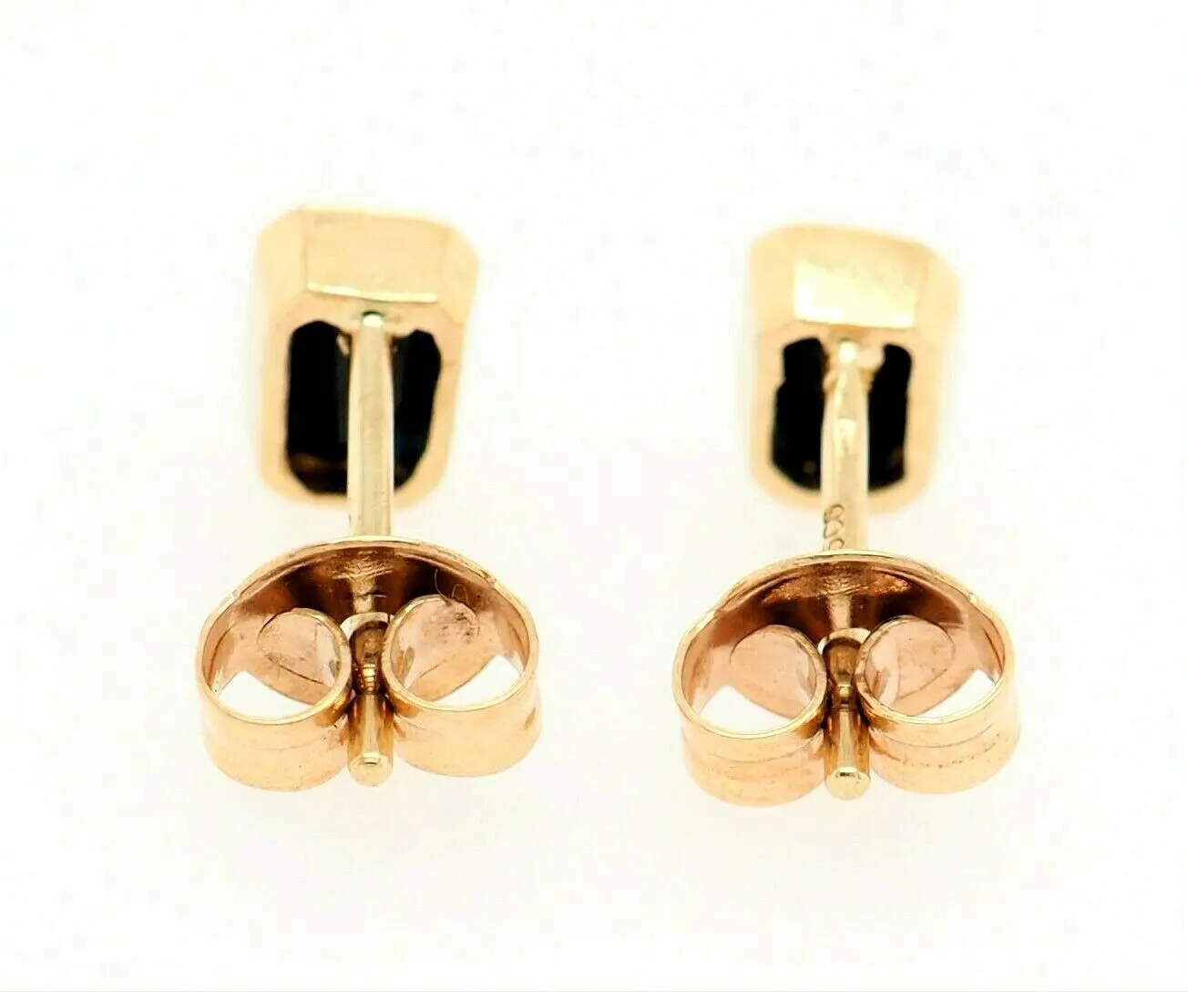 Sapphire & 9ct Yellow Gold Stud Earrings Fine Jewellery Pierced Ears