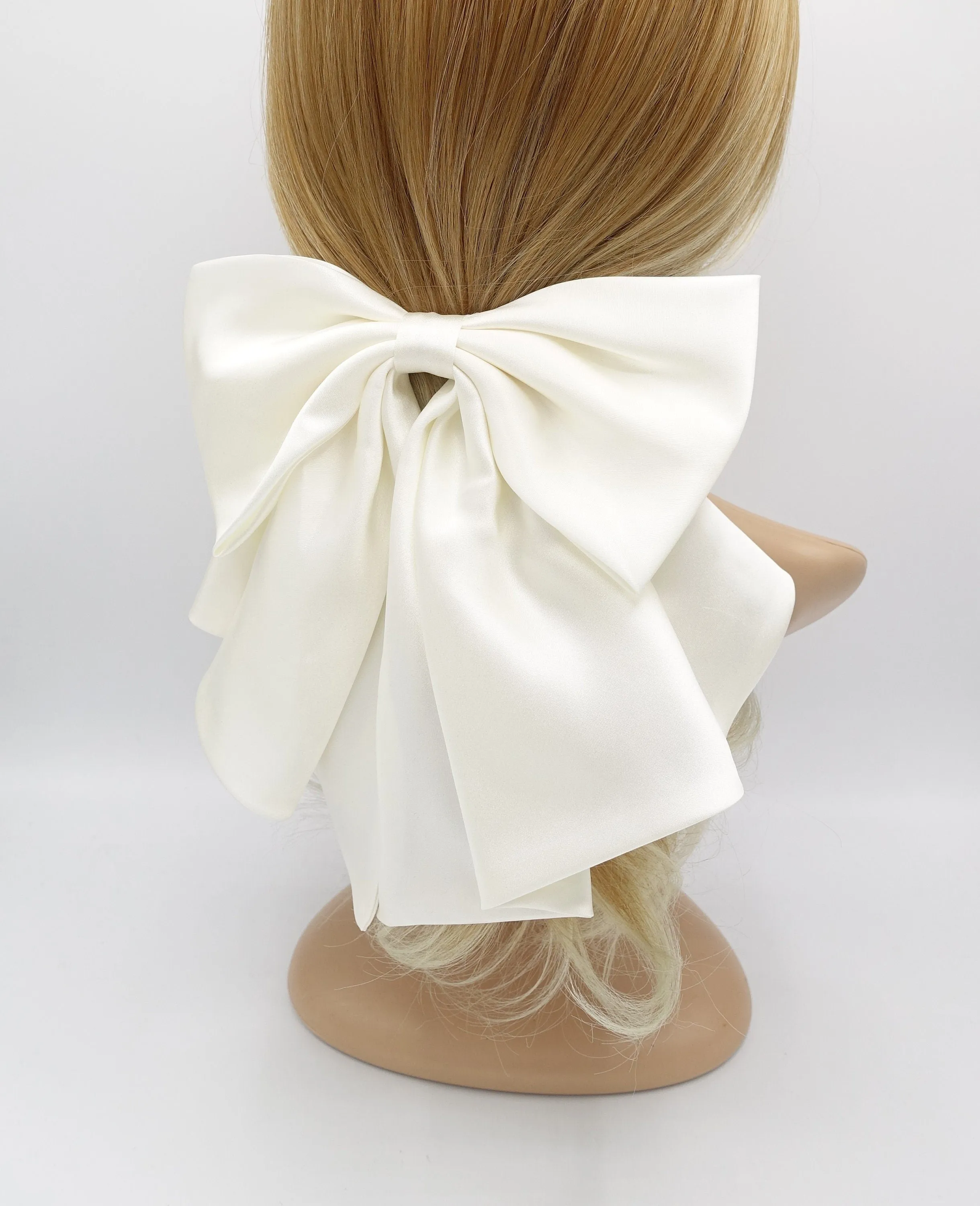 satin suit hair bow classic hair accessory for women