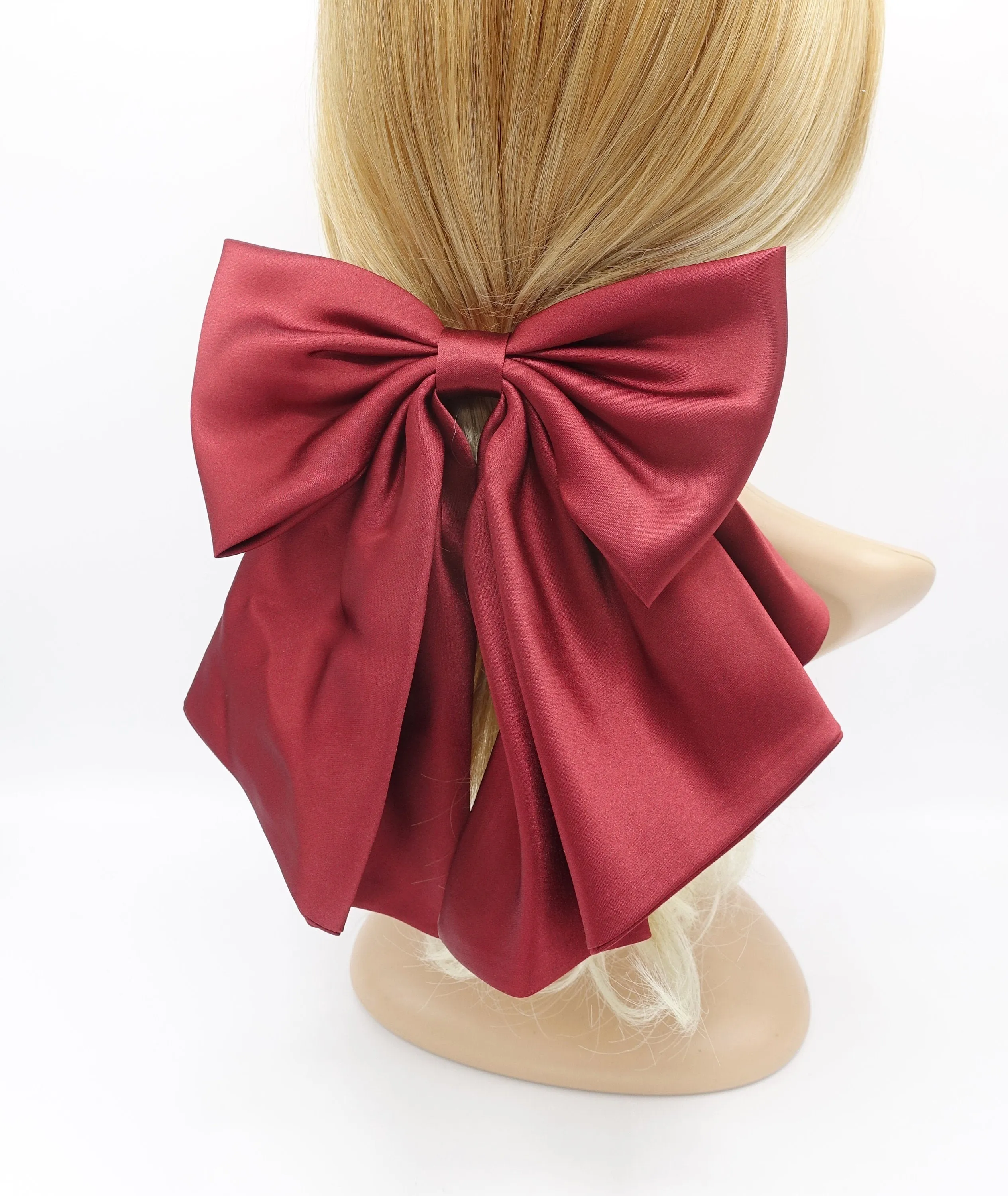 satin suit hair bow classic hair accessory for women