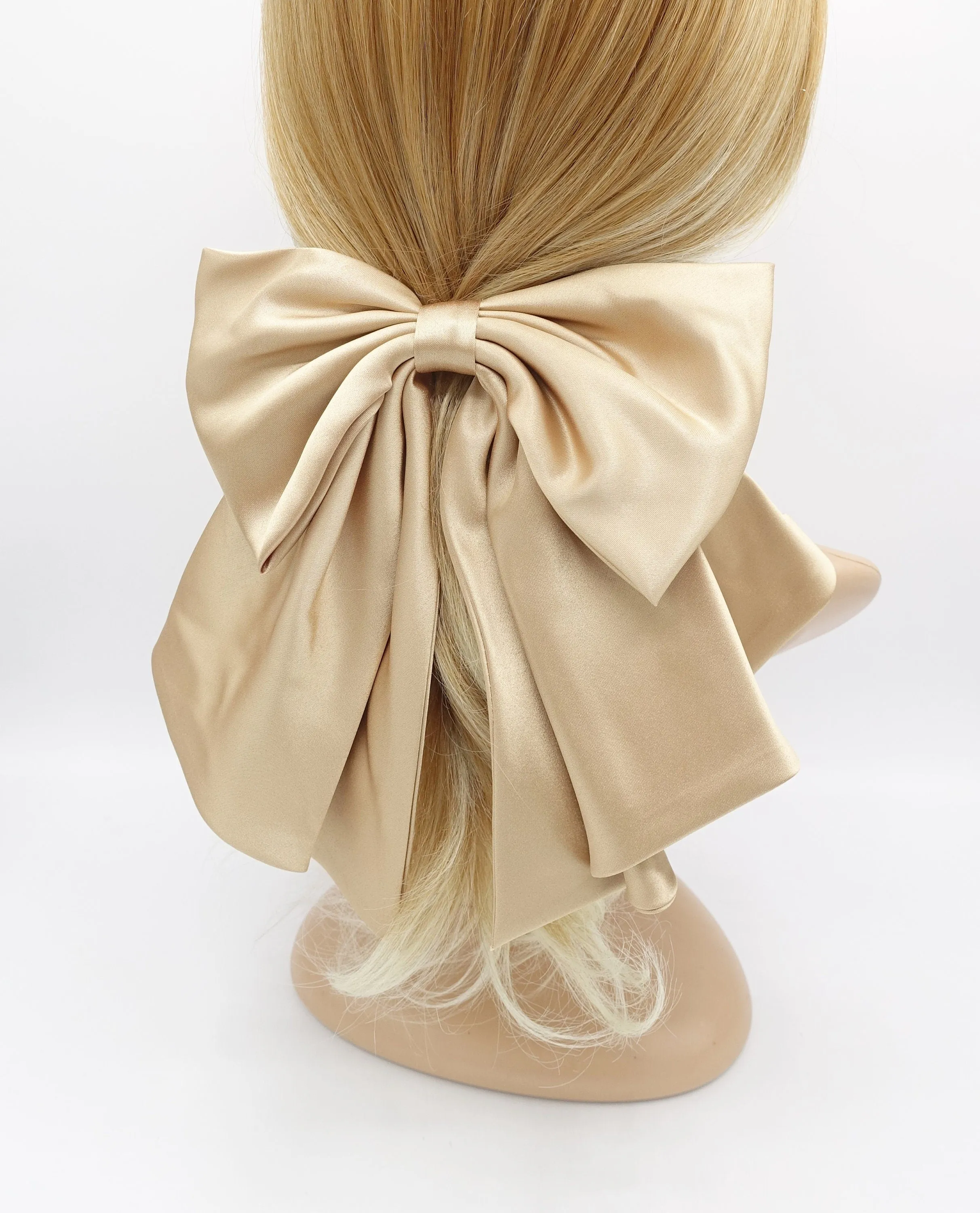 satin suit hair bow classic hair accessory for women