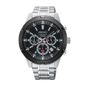 Seiko Chronograph Silver Stainless Steel Band Watch SKS611P1