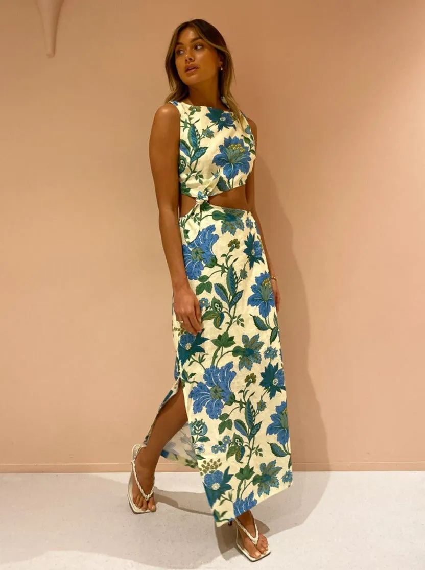 Sir Alexandre Knot Dress in Marguerite Print