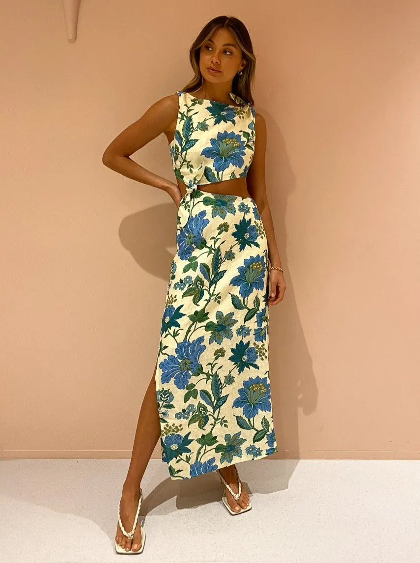 Sir Alexandre Knot Dress in Marguerite Print