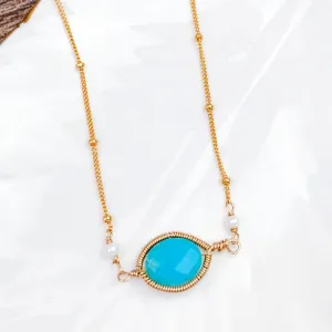 Sleeping Beauty Turquoise Erica necklace