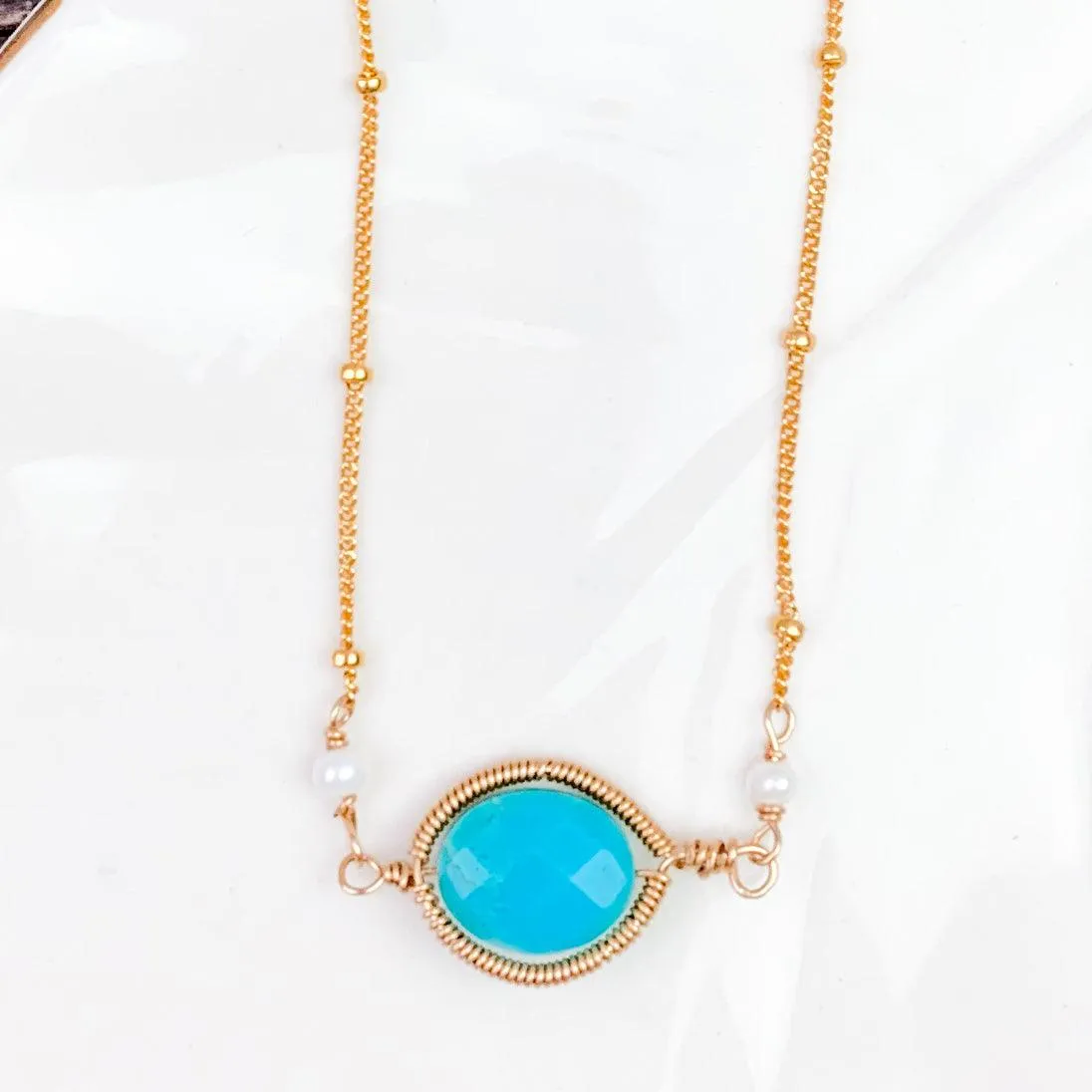 Sleeping Beauty Turquoise Erica necklace