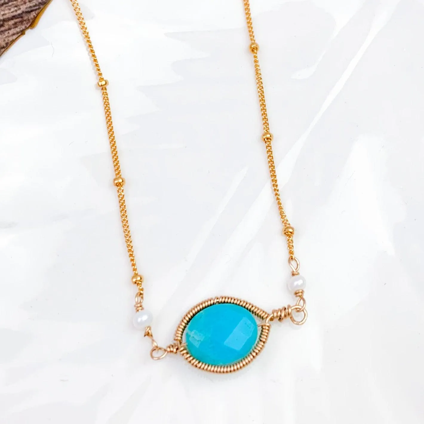 Sleeping Beauty Turquoise Erica necklace