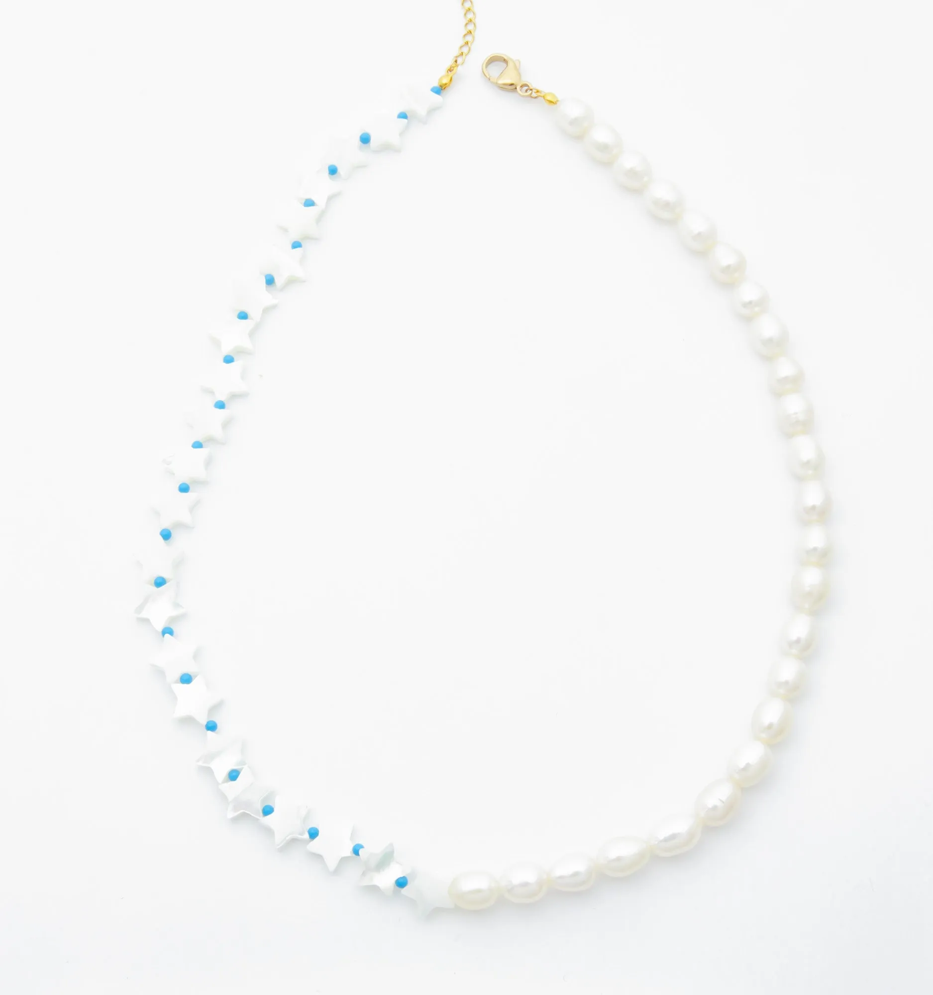 Stars Pearl Choker Necklace