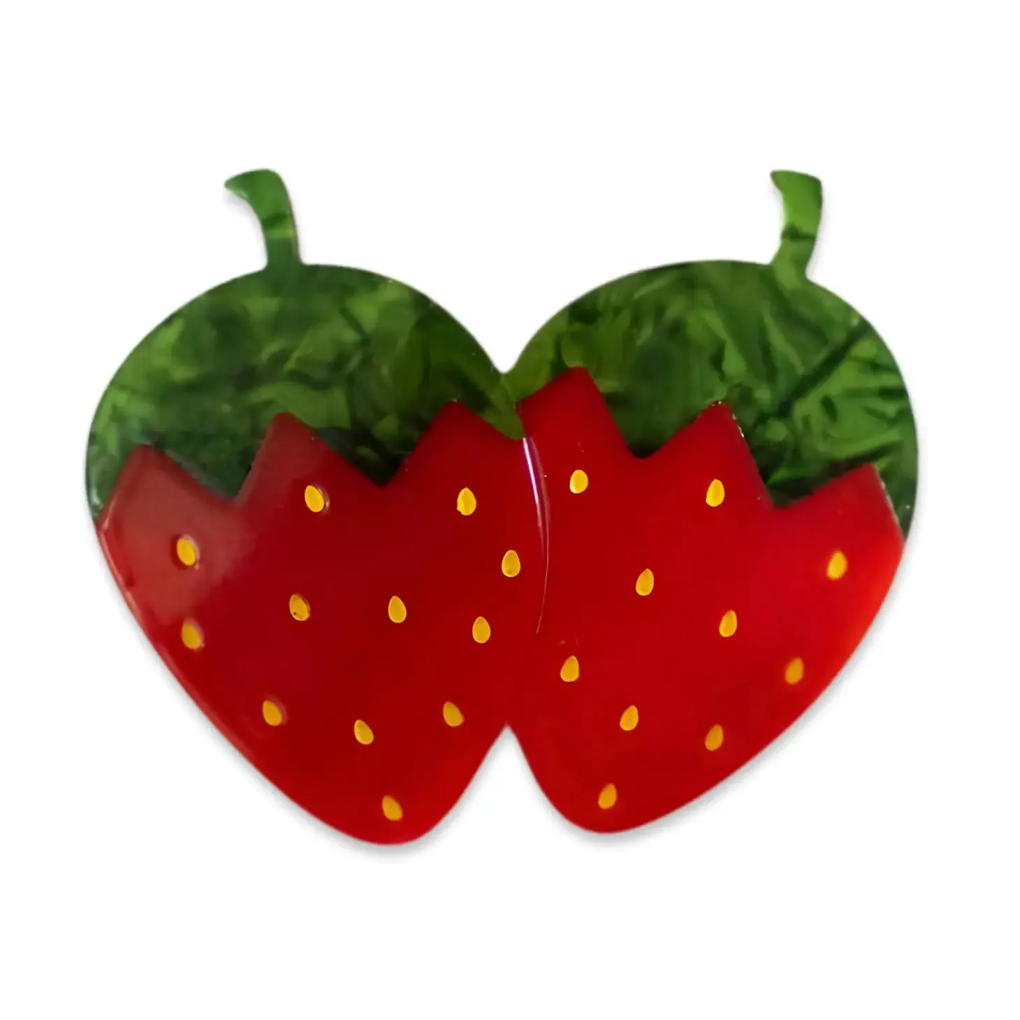 Strawberries French Hair Barrette