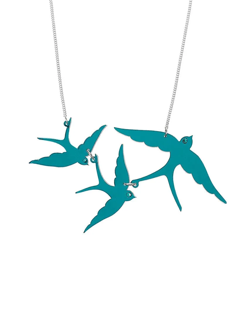 Swallow Triple Necklace - Turquoise