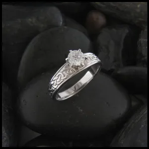 Tapered Knot Diamond Ring