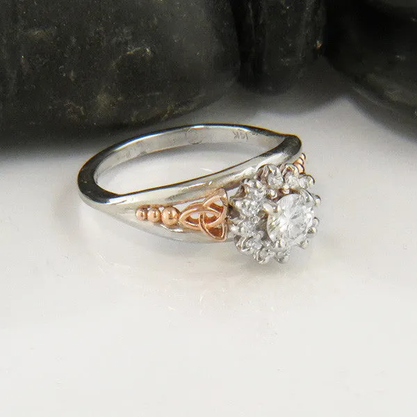 Trinity Halo Diamond Ring