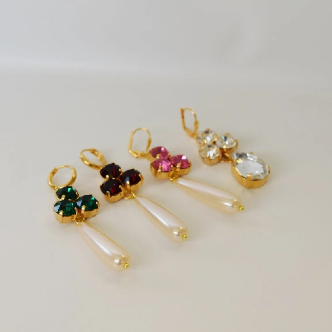 Triple Cluster Dangle Earring