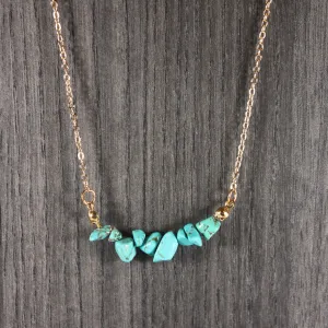 Turquoise Chip Necklace