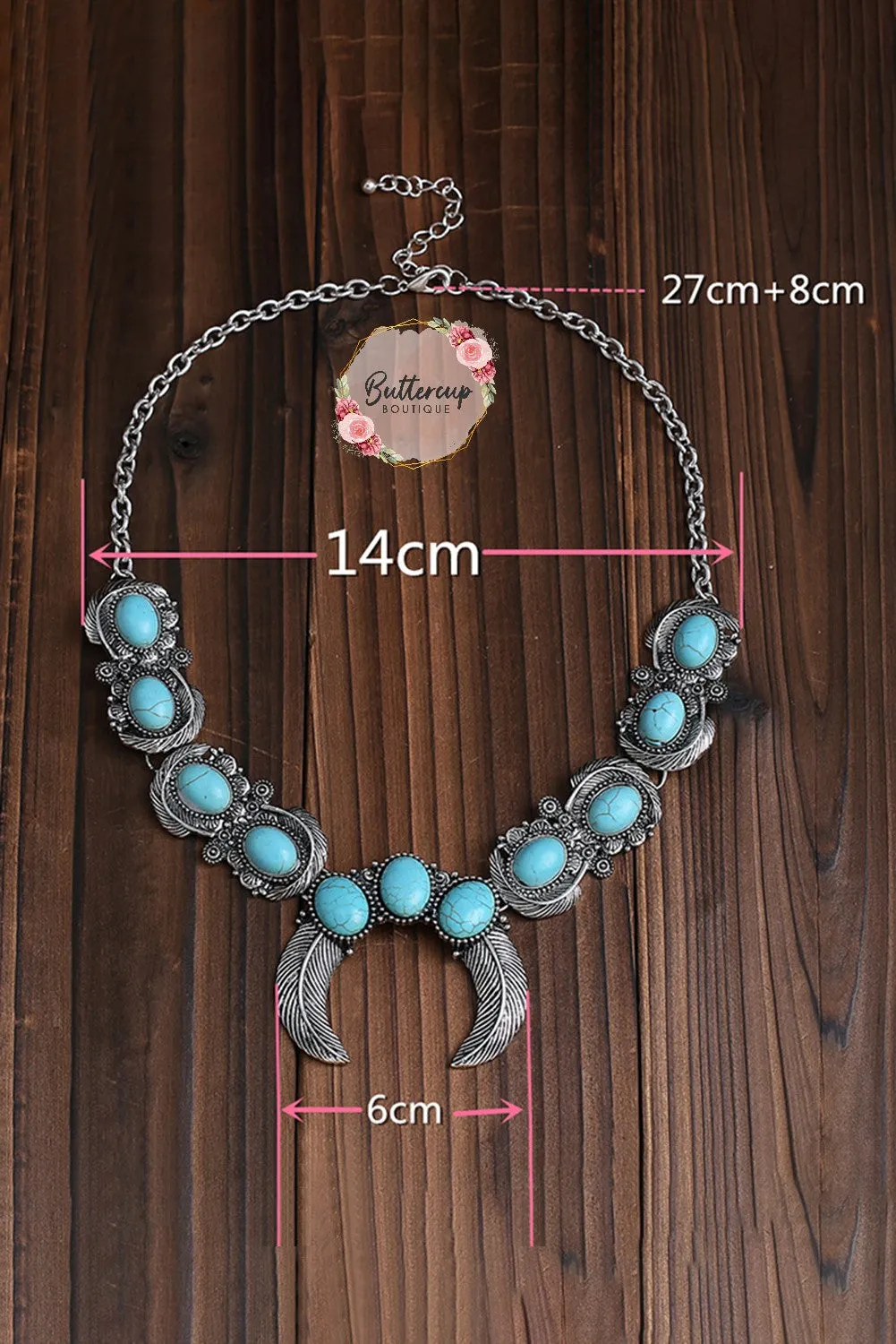 Turquoise Stone Beaded Necklace