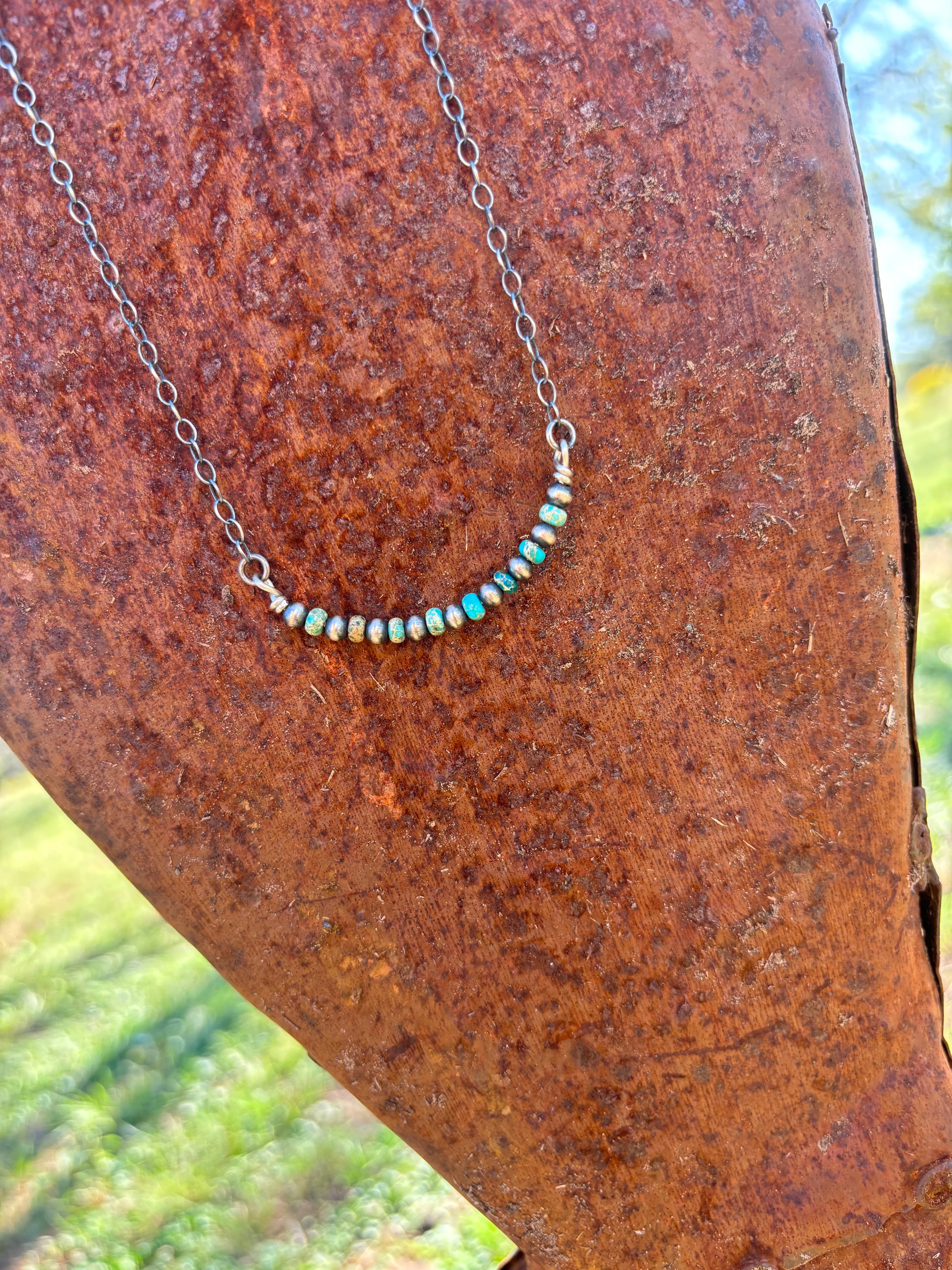 Turquoise/Navajo Chained Necklace