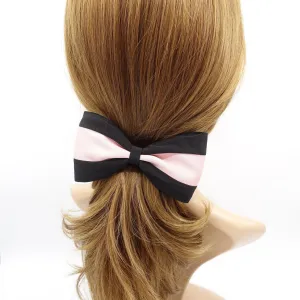 two tone satin hair bow