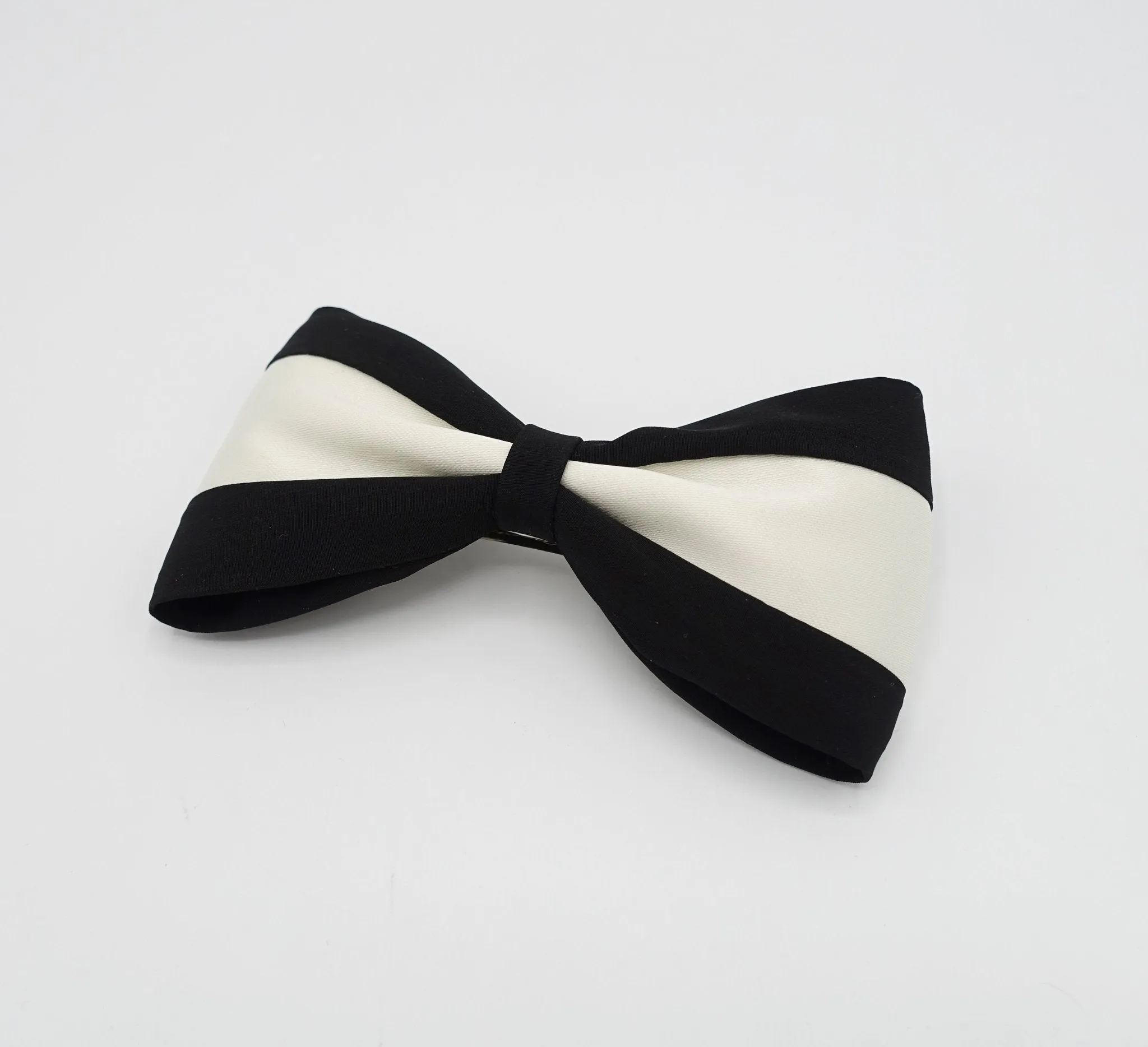 two tone satin hair bow